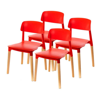 Комплект стульев АКЛАС Фредо EX 4 шт Красный (Красный) фото-1