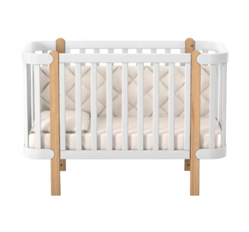 Кровать для новорожденных Верес Монако ЛД 5 05.3.1.21.06 120x60 Белый (Белый/Буковый) фото-2