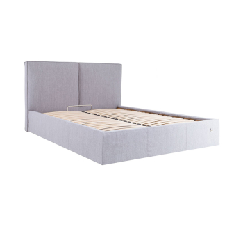 Ліжко RICHMAN Делі Віп з підйомним механізмом 190(200)x140 Білий (Lama 01 Milk Хром) фото-1