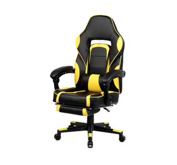 Крісло геймерське GoodWin Parker з підніжкою Жовтий (Чорний/Жовтий PU) фото-1