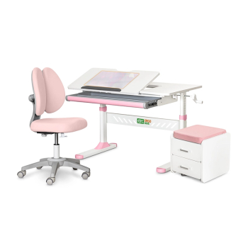 Комплект ErgoKids TH-310 (парта+крісло Y-412 Lite+тумба BD C3) Рожевий (Рожевий) фото-1