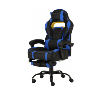 Кресло геймерское GT Racer X-2748 Синий (Черный PU/Синий PU) фото-1