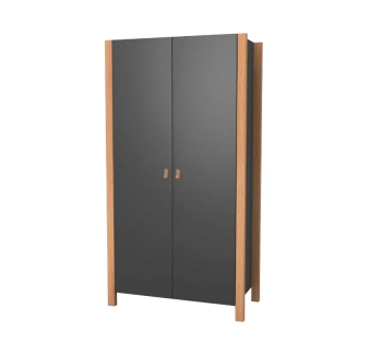 Шкаф гардероб Верес Монако 960 39.6.2 96x47.2x179.5 Серый (Темно-серый/Буковый) фото-1