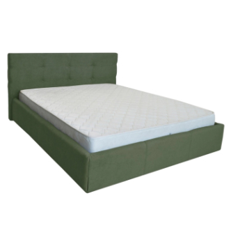 Ліжко RICHMAN Манчестер Віп з підйомним механізмом 190(200)x140 Зелений (Флай 2235 Хром Гудзики) фото-1