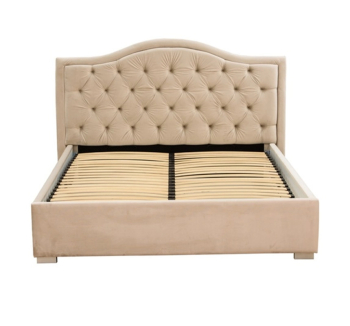 Кровать Embawood Амелия с подъемным механизмом 200x160 Серый (Жасмин крем велюр) фото-1