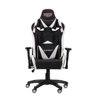 Кресло геймерское AMF VR Racer Expert Guru Белый (PU Черный/Белый) фото-2