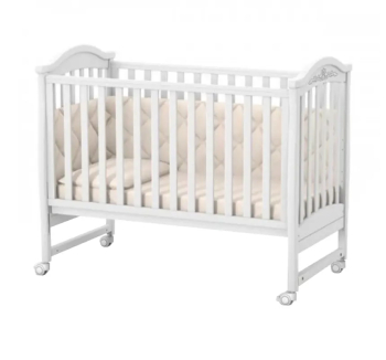 Ліжко для немовлят Верес ЛД3 03.3.1.1 з роликами 34.3.1.1.1.4.06 120x60 Білий (Білий Сірий) фото-1