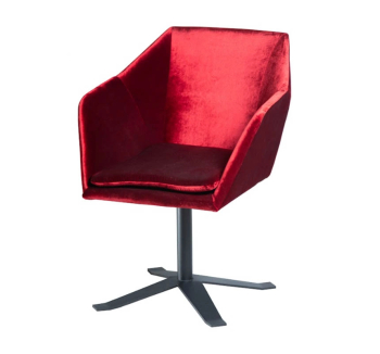 Кресло MegaStyle Marion MK (поворотное) Красный (Bordo 13 Ral 9005 Черный шагрень) фото-1