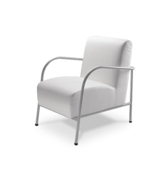 Кресло DLS Мальта-1-КС 61x73 (ZEUS DELUXE white Серебро RAL-9006) фото-1