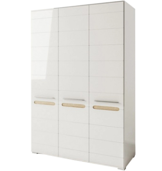 Шкаф гардероб Світ меблів Бьянко 3Д 150x57x210 Белый (Белый) фото-1