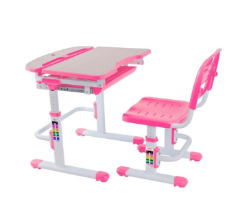 Комплект FunDesk Sorriso парта+стілець Рожевий (Рожевий) фото-1