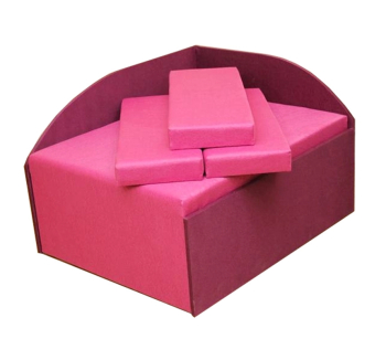 Диван Катунь Кубик 100x82 Розовый (Plenet 18 pink Plenet 19 violet) фото-1