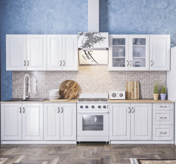 Кухня Світ меблів Модульні кухні Прованс Комплект 6 220x46 Фіолетовий (ДСП Білий МДФ Інжир) фото-1