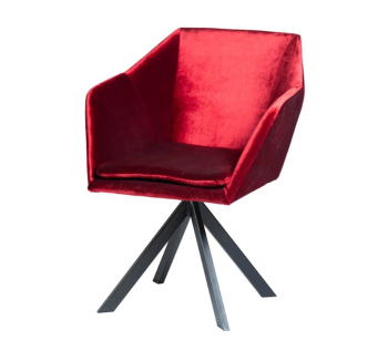 Кресло MegaStyle Marion M (поворотное) Красный (Bordo 13 Ral 9005 Черный глянец) фото-1