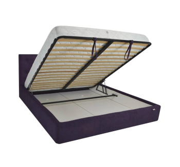 Кровать RICHMAN Бристоль Комфорт с подъемным механизмом 190(200)x180 Фиолетовый (Флай 2216 Черный) фото-2