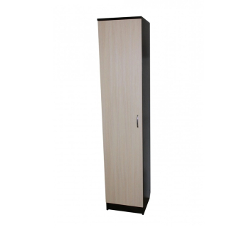 Шкаф гардероб NIKA Мебель ОН-21/1 зеркальный 40x38x190 Серый (Графит Индастриал) фото-1
