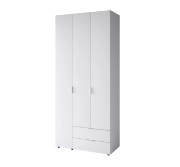 Шкаф гардероб ДОМ Сота С 105 104.1x50x240 Белый (Белый Алюминий) фото-1