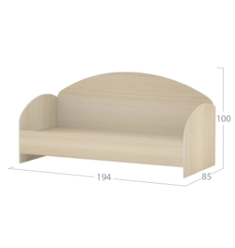 Кровать детская Тиса Мебель КР-1 190x80 Коричневый (Дуб Тахо) фото-2