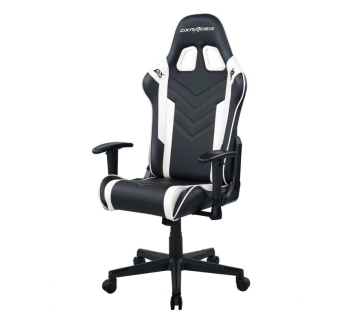 Крісло геймерське DXRacer P Series Білий (PU чорний/білий) фото-1