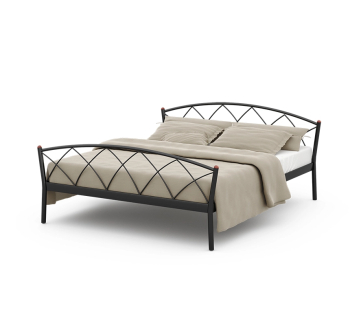 Кровать Метакам Jasmine-2 190x120 Серый (Шагрень серая) фото-1
