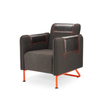 Кресло DLS Стивенс-1-КС 70x76 Коричневый (ZEUS DELUXE brown Красный RAL-3000) фото-1