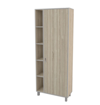 Шкаф гардероб Тиса Мебель ШС-827 80x35x205 Серый (Серый) фото-1