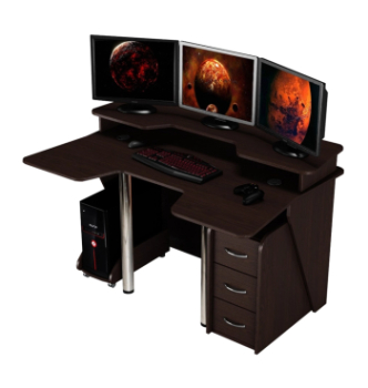 Стол компьютерный ZEUS Igrok-4 140x92 Черный (Черный Красный) фото-1