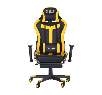 Кресло геймерское AMF VR Racer Dexter Rumble Желтый (PU Черный/Желтый) фото-2