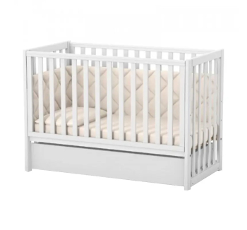 Кровать для новорожденных Верес ЛД13 13.1.1.20 с ящиком без маятника 40.6.1 120x60 Белый (Белый) фото-1