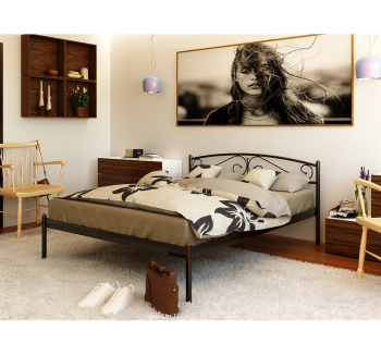 Кровать Метакам Verona-1 190x120 Серый (Шагрень серая) фото-2
