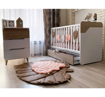 Спальня дитяча Верес Сідней 4 з комодом 32.2.34.2.13 зі знімним пеленатором 36.5 Сірий (Графітовий) фото-1