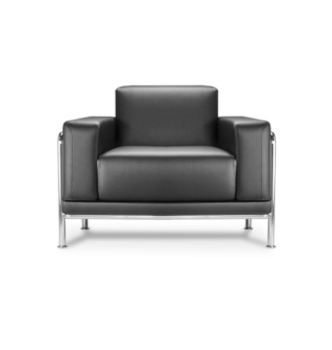 Кресло DLS Геллери-1-КС 96x85 Синий (АЛЬМИРА 21 sapphire Черный RAL-9017) фото-1