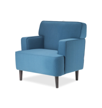 Крісло DLS Дені-1 88x70 Синій (Флай 2220 Венге) фото-1