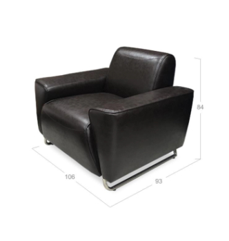 Кресло DLS Санторини-1 106x93 Черный (Флай 2230 Нержавеющая сталь) фото-2