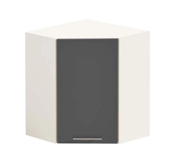Тумба верхняя кухонная Комфорт Мебель Модульные кухни Хай-тек В60х60.72.1Д угловая 60x60x72 Зеленый (Бирюза глянец Белый) фото-1