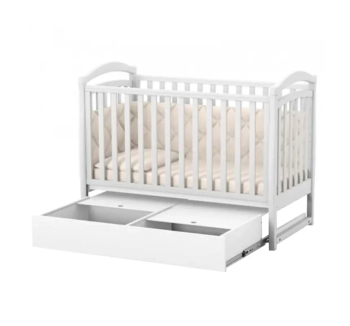 Ліжко для немовлят Верес ЛД6 06.3.1.1 з шухлядою без маятника 40.6.1 120x60 Білий (Білий) фото-2
