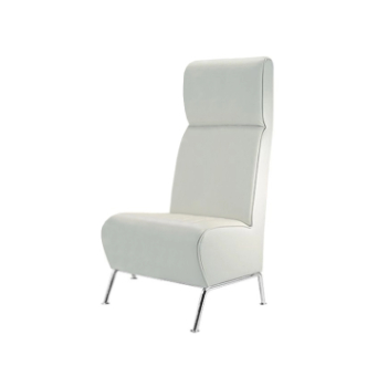 Крісло DLS Стелла-1-КС 60x75 Білий (ZEUS DELUXE white Срібло RAL-9006) фото-1