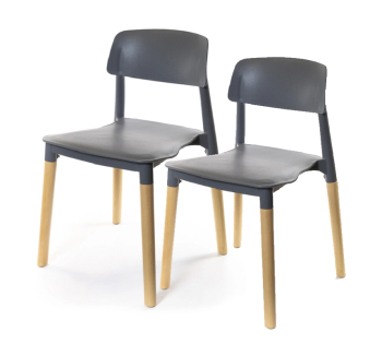 Комплект стульев АКЛАС Фредо EX 2 шт Серый (Серый) фото-1