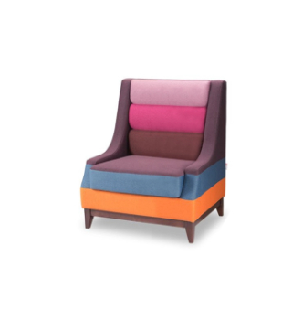 Кресло DLS Фудзи-1 75x70 Оранжевый (Флай 2218 Орех) фото-1