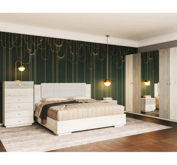 Ліжко Світ меблів двоспальне Вівіан 200x180 Сірий (Артвуд світлий Дерев'яний) фото-2
