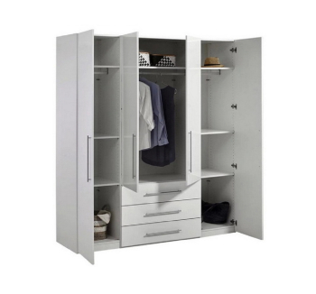 Шкаф гардероб Embawood Магнум 4Д 195.4x59.4x218.6 Белый (Белый) фото-2