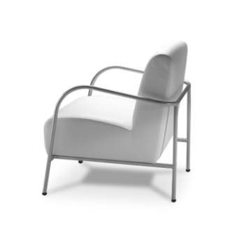 Крісло DLS Мальта-1-КС 61x73 Білий (ZEUS DELUXE white Срібло RAL-9006) фото-2