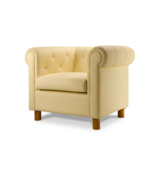 Кресло DLS Афродита-1 93x72 Желтый (Bagira 23 BUTTERNUT Венге) фото-1