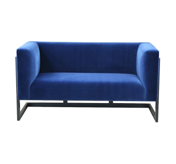Диван MegaStyle Harold sofa 150x73.5 Синий (Royal blue 19 Ral 9005 Черный глянец) фото-2