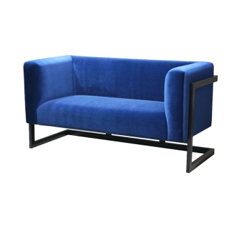Диван MegaStyle Harold sofa 150x73.5 Синий (Royal blue 19 Ral 9005 Черный глянец) фото-1