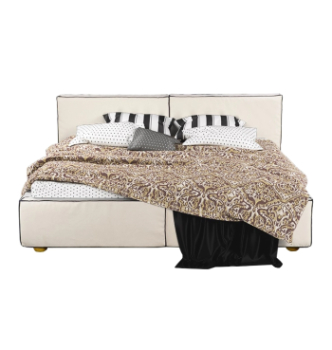 Кровать DLS Лорен 200x160 Белый (KANSAS ivory Американский орех) фото-2