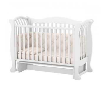 Кровать для новорожденных Верес ЛД19 19.3.1.1 с маятником без ящика 40.1.0 120x60 Белый (Белый) фото-1