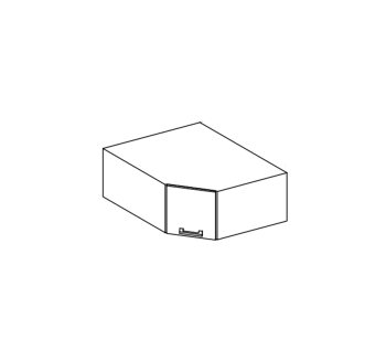Антресоль кухонная Світ меблів Модульные кухни Марта А87x87 (570) угловая глубокая 87x87x36 Черный (Черный) фото-2