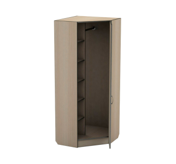 Шкаф гардероб Тиса Мебель ШОУ-2 70x70x166 Серый (Серый) фото-2