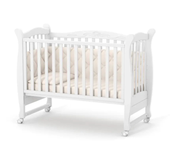 Кровать для новорожденных Верес ЛД15 15.3.1.1 с роликами 34.3.1.1.1.4.06 120x60 Коричневый (Орех Серый) фото-1